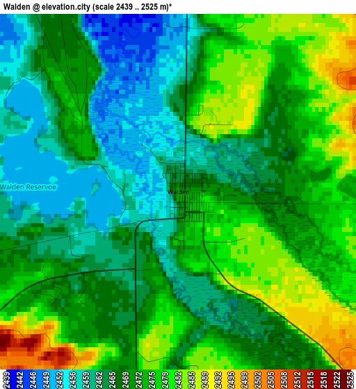 Walden elevation map