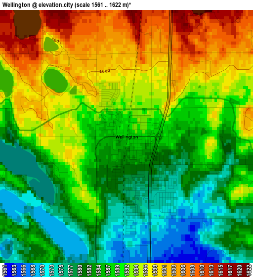 Wellington elevation map