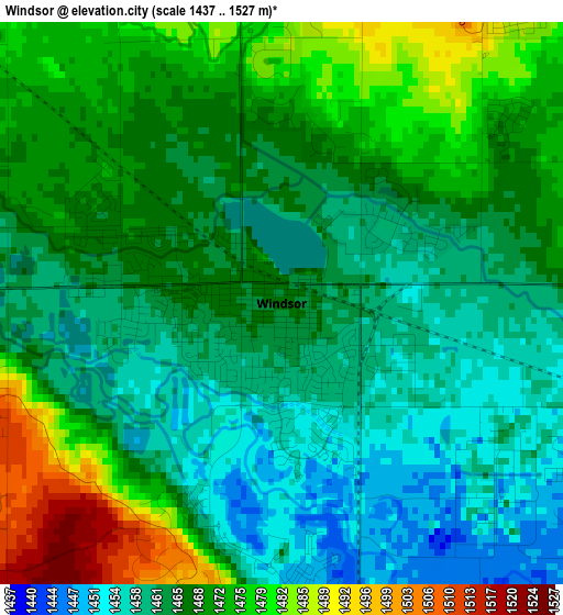 Windsor elevation map