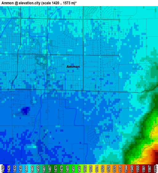 Ammon elevation map