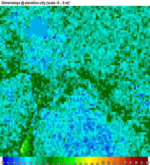 Grivenskaya elevation map