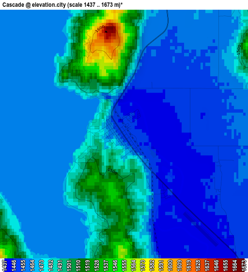 Cascade elevation map