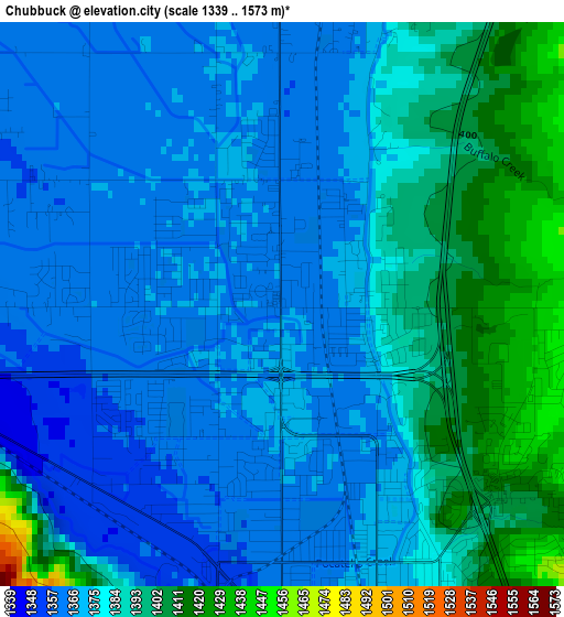 Chubbuck elevation map