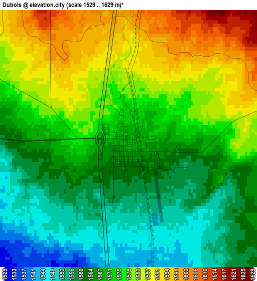 Dubois elevation map