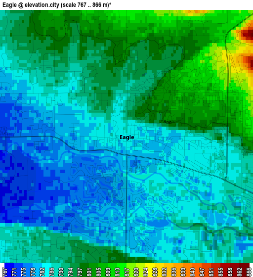 Eagle elevation map