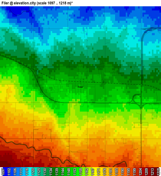 Filer elevation map