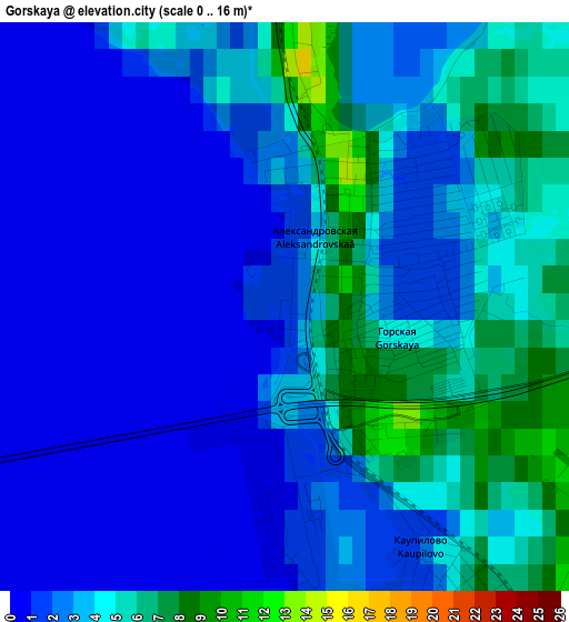 Gorskaya elevation map