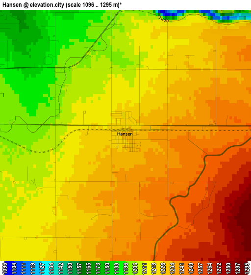 Hansen elevation map