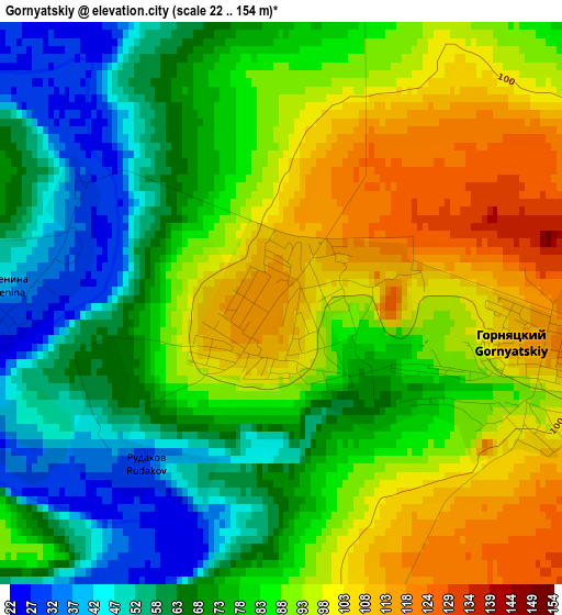 Gornyatskiy elevation map