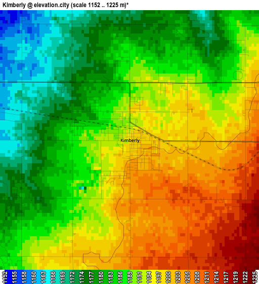 Kimberly elevation map