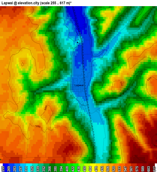 Lapwai elevation map