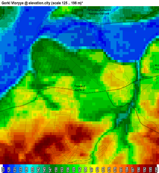 Gorki Vtoryye elevation map