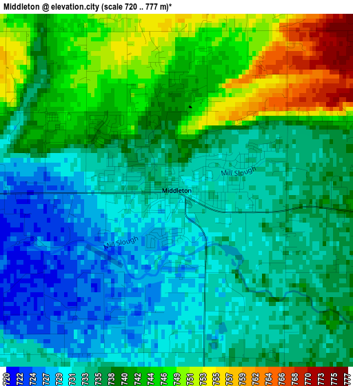 Middleton elevation map