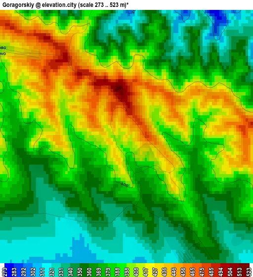 Goragorskiy elevation map