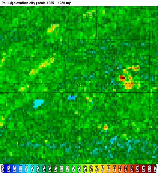 Paul elevation map