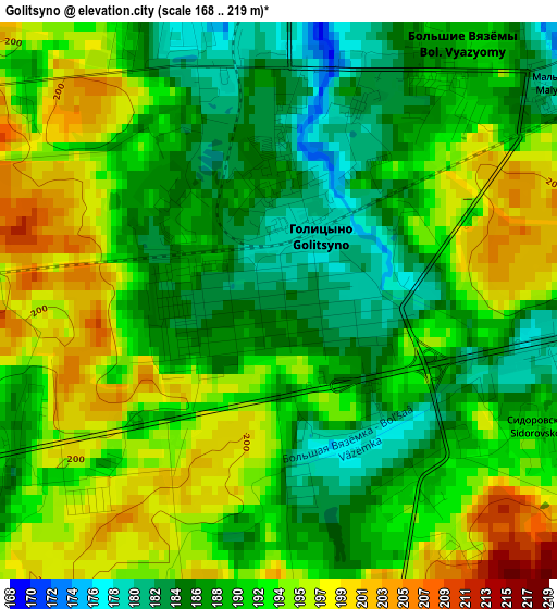 Golitsyno elevation map