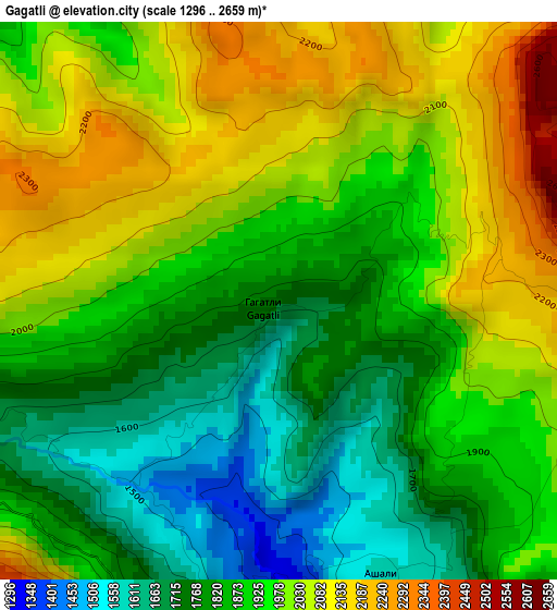 Gagatli elevation map