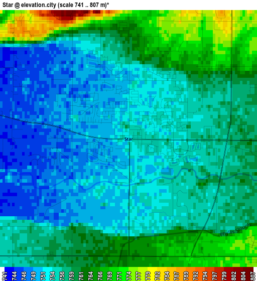 Star elevation map