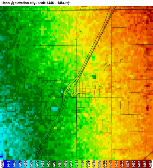 Ucon elevation map