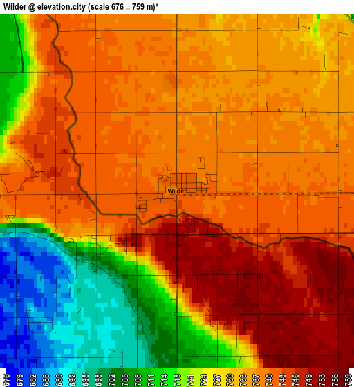 Wilder elevation map