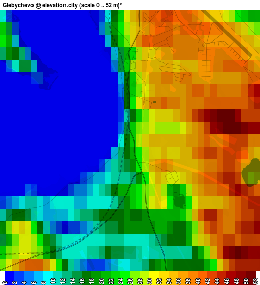 Glebychevo elevation map