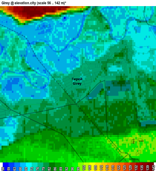 Girey elevation map