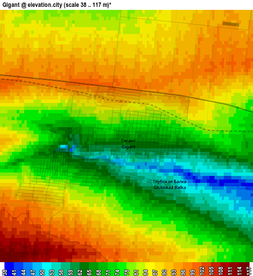 Gigant elevation map