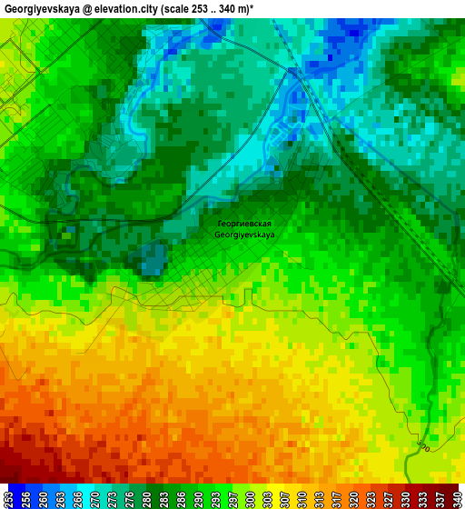 Georgiyevskaya elevation map