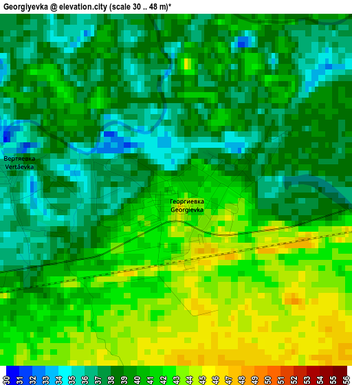 Georgiyevka elevation map