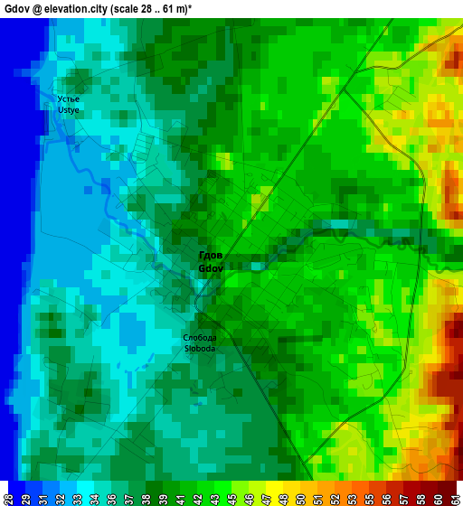 Gdov elevation map