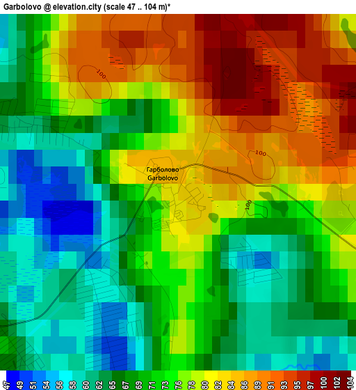 Garbolovo elevation map