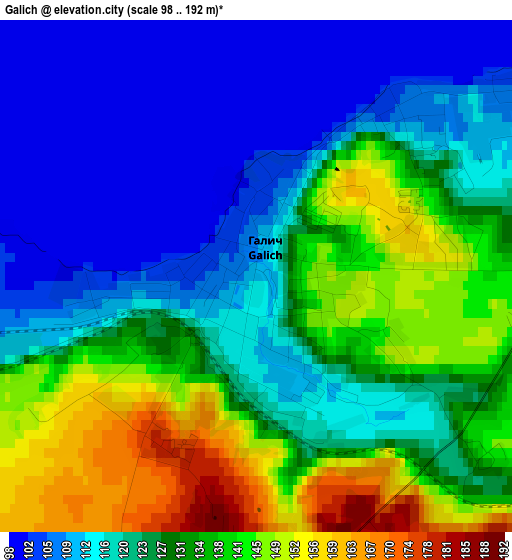 Galich elevation map