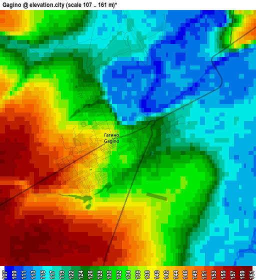 Gagino elevation map