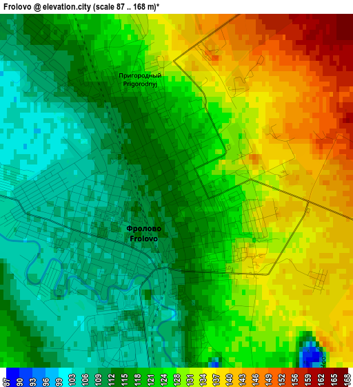 Frolovo elevation map