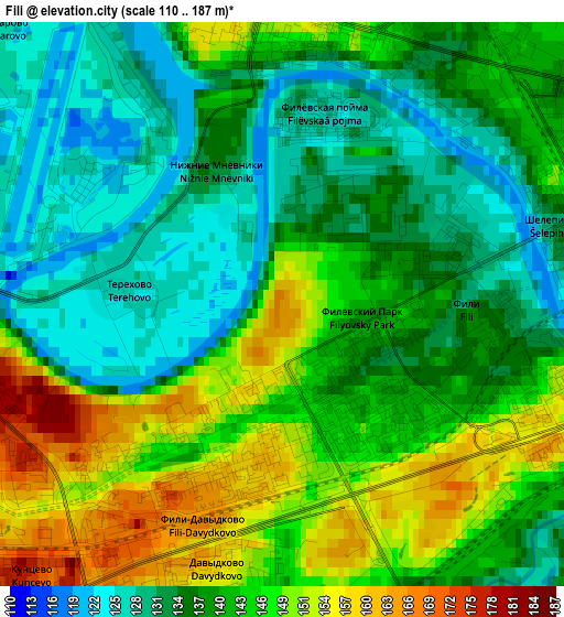 Fili elevation map