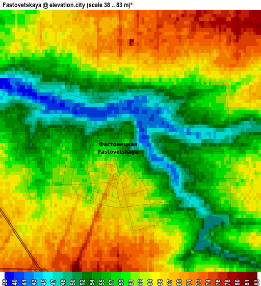 Fastovetskaya elevation map