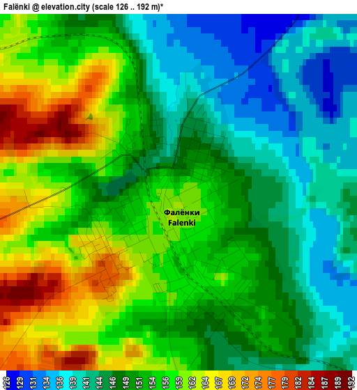 Falënki elevation map