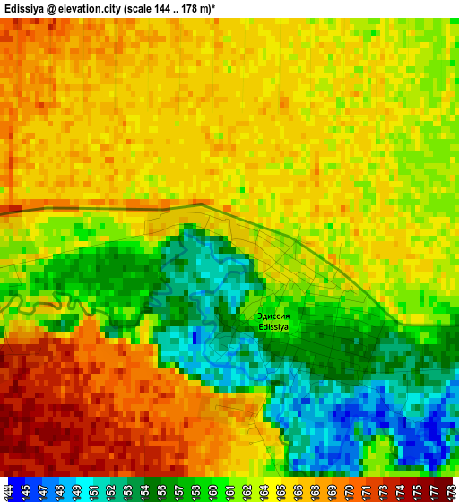 Edissiya elevation map