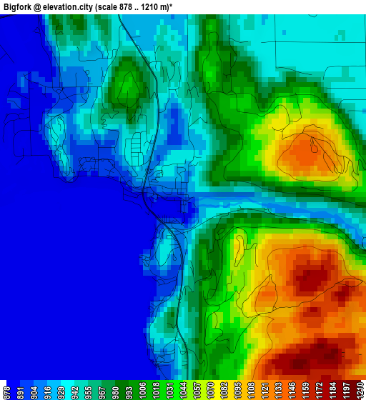 Bigfork elevation map