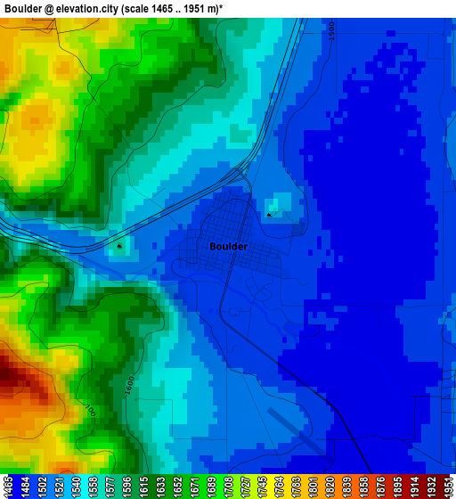 Boulder elevation map