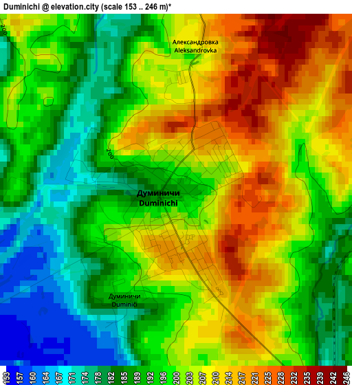 Duminichi elevation map