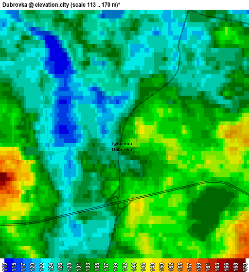 Dubrovka elevation map