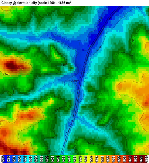 Clancy elevation map