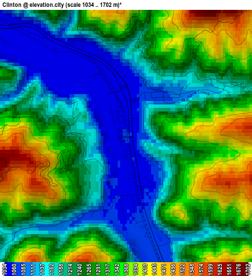 Clinton elevation map