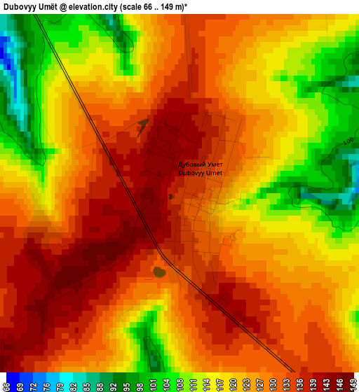 Dubovyy Umët elevation map