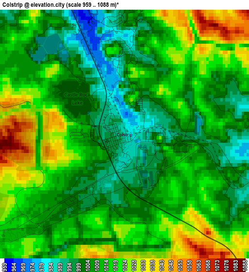 Colstrip elevation map