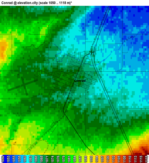 Conrad elevation map