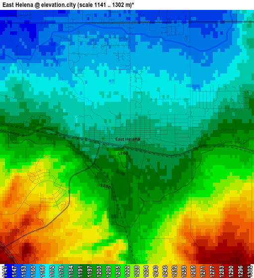 East Helena elevation map