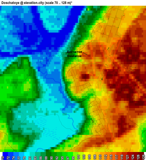 Doschatoye elevation map