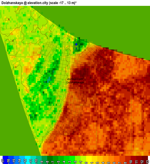 Dolzhanskaya elevation map